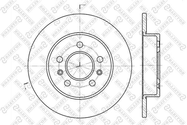 Stellox 6020-3915-SX Rear brake disc, non-ventilated 60203915SX