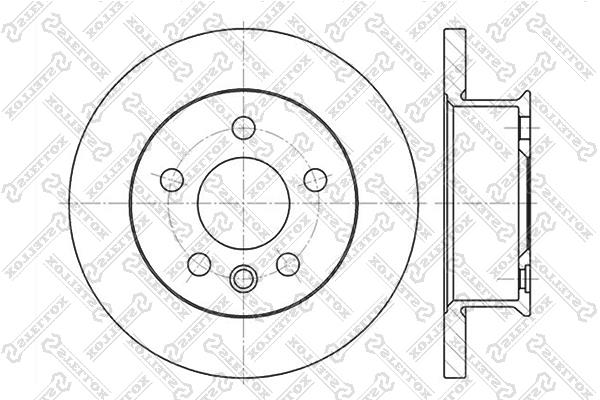 Stellox 6020-4732-SX Unventilated front brake disc 60204732SX