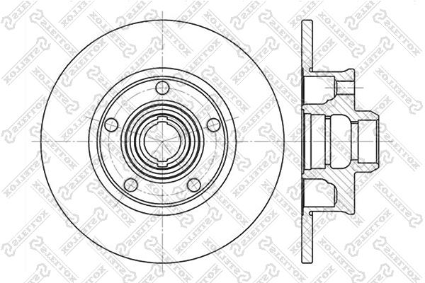 Stellox 6020-4736-SX Rear brake disc, non-ventilated 60204736SX