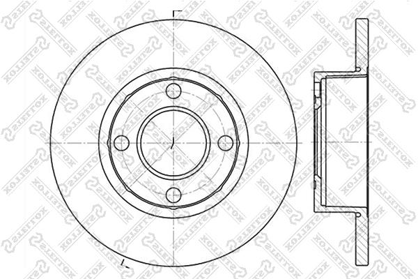 Stellox 6020-4737-SX Unventilated front brake disc 60204737SX 60204737SX Stellox Unventilated front brake disc