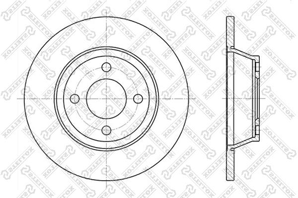 Stellox 6020-4741-SX Unventilated front brake disc 60204741SX 60204741SX Stellox Unventilated front brake disc