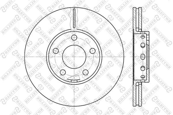 Stellox 6020-4743V-SX Front brake disc ventilated 60204743VSX