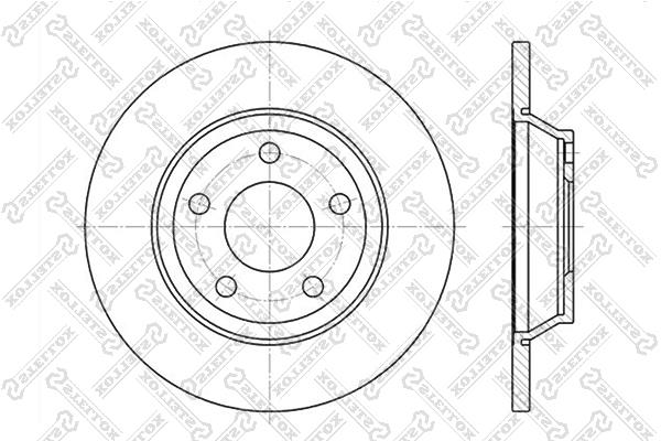 Stellox 6020-4745-SX Unventilated front brake disc 60204745SX