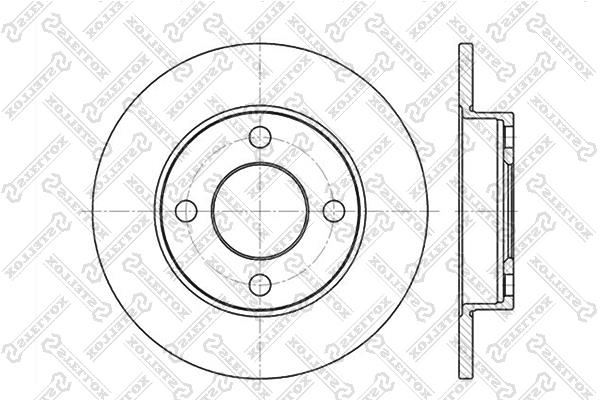 Stellox 6020-4748-SX Rear brake disc, non-ventilated 60204748SX
