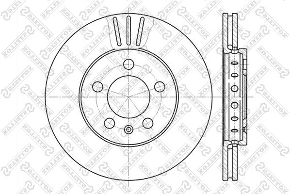 Stellox 6020-4758V-SX Front brake disc ventilated 60204758VSX