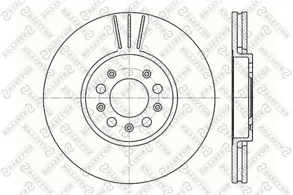 Stellox 6020-4760V-SX Front brake disc ventilated 60204760VSX