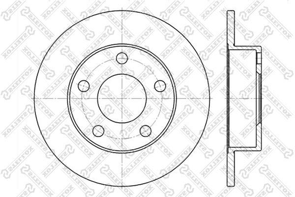 Stellox 6020-4763-SX Rear brake disc, non-ventilated 60204763SX