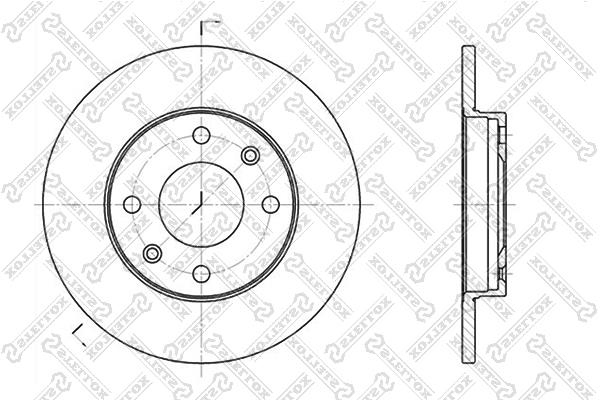 Stellox 6020-9910-SX Unventilated front brake disc 60209910SX 60209910SX Stellox Unventilated front brake disc