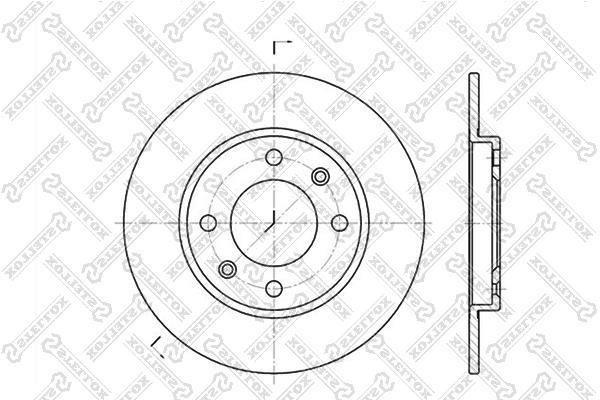 Stellox 6020-9947-SX Rear brake disc, non-ventilated 60209947SX