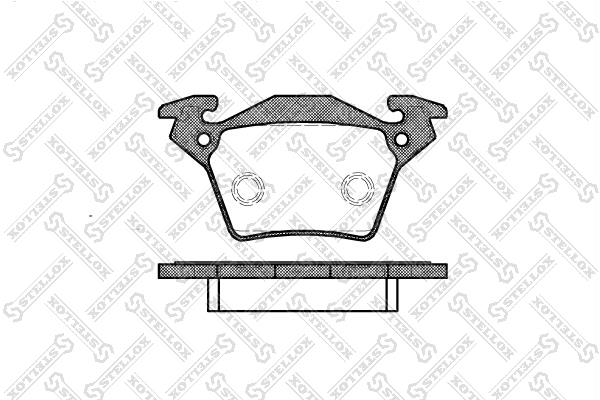 Disc brake pad set Mercedes Vito: 728000BSX Stellox Brake pad set