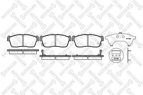 Stellox 735 002B-SX Brake Pad Set, disc brake 735002BSX