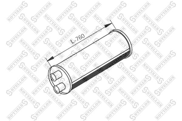 Stellox 82-03041-SX Middle-/End Silencer 8203041SX