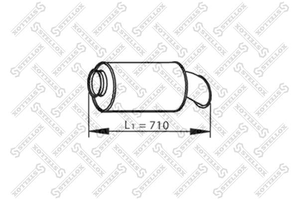 Central silencer Renault: 8203090SX Stellox Central silencer