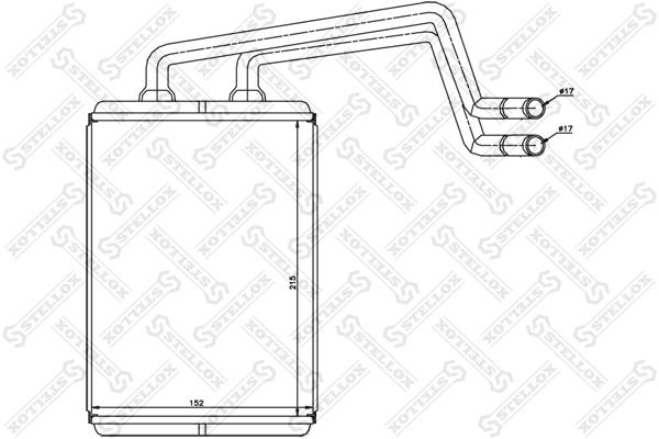 Stellox 82-05017-SX Heat exchanger, interior heating 8205017SX