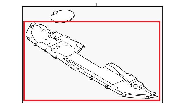 625803JA0A Nissan Radiator frame overlay, right