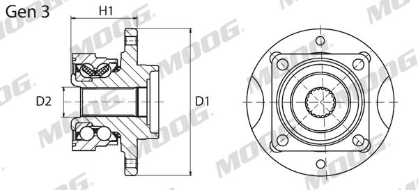 Moog OP-WB-11089 Wheel bearing kit OPWB11089
