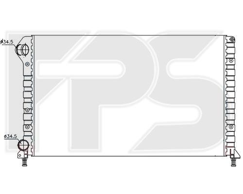 FPS FP 26 A134-X Radiator, engine cooling FP26A134X