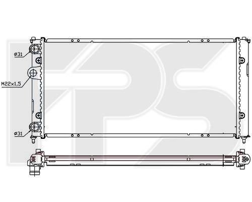 FPS FP 74 A497-P Radiator, engine cooling FP74A497P