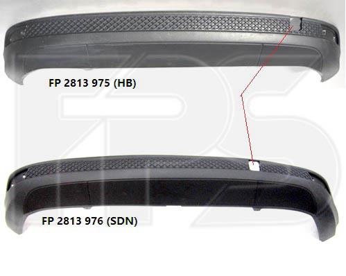 FPS FP 2813 975 Rear bumper spoiler FP2813975