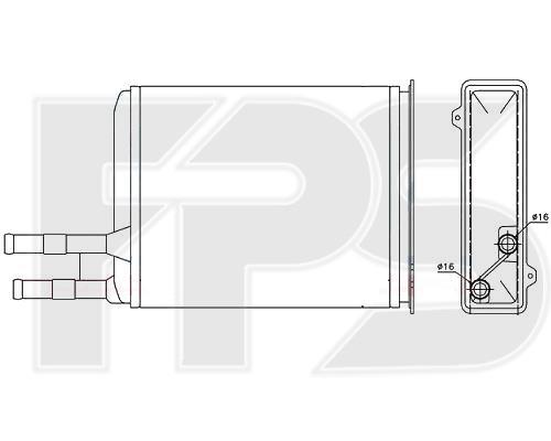 FPS FP 26 N09-X Heat exchanger, interior heating FP26N09X