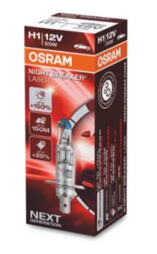 Osram 64150NL Halogen lamp Osram Night Breaker Laser +150% 12V H1 55W +150% 64150NL