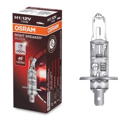 Osram 64150NBS Halogen lamp Osram Night Breaker Silver +100% 12V H1 55W +100% 64150NBS