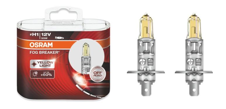 Osram 62150FBR-HCB Halogen lamp Osram Fog Breaker Off-Road +60% 12V H1 55W +60% 62150FBRHCB