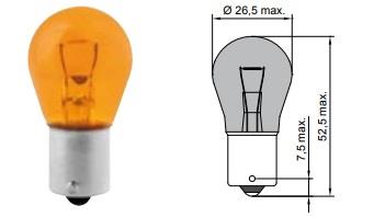 Tesla B52302 Glow bulb yellow PY21W 24V 21W B52302