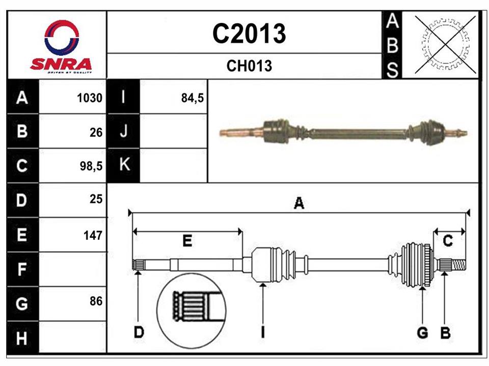 SNRA C2013 Drive shaft C2013
