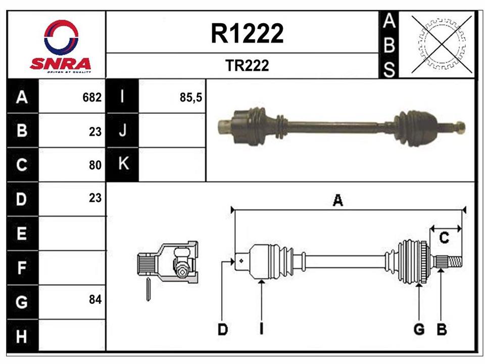SNRA R1222 Drive shaft R1222