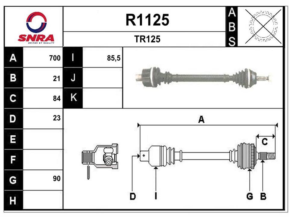 SNRA R1125 Drive shaft R1125