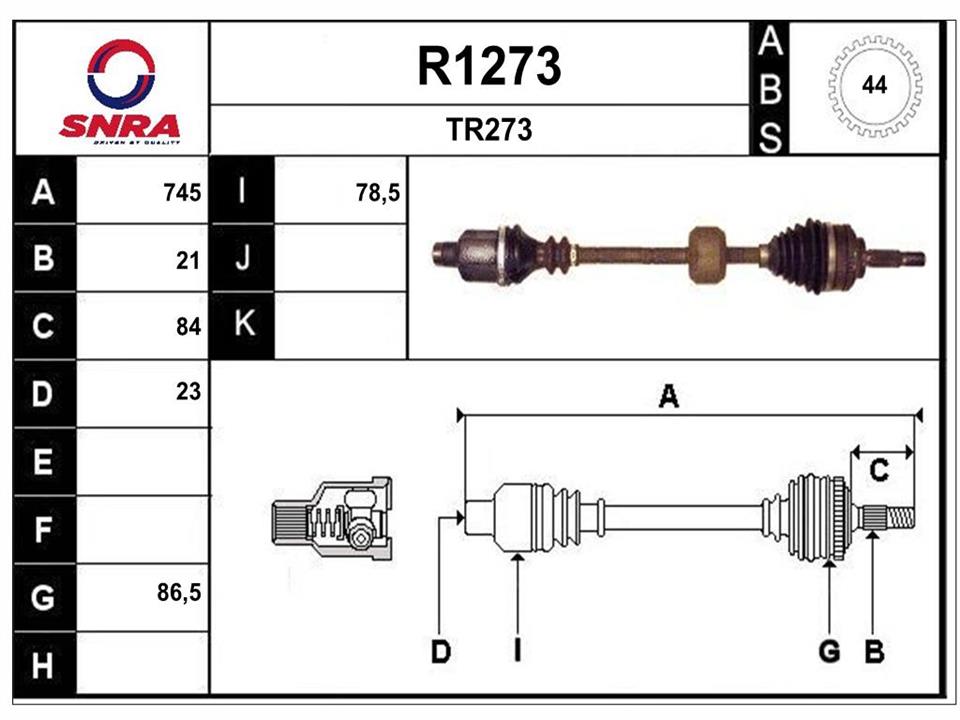 SNRA R1273 Drive shaft R1273