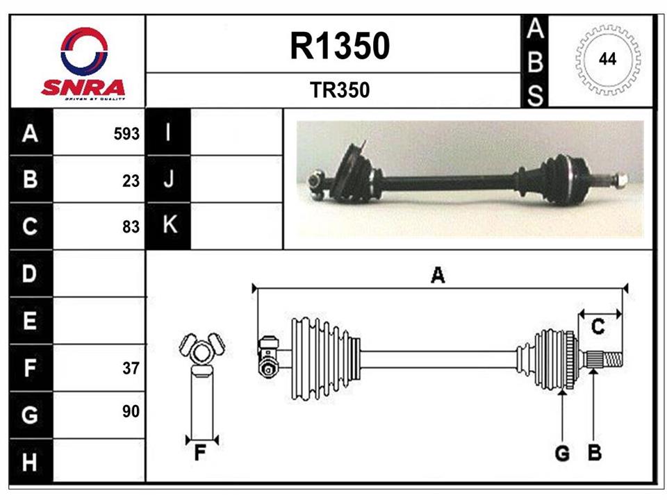SNRA R1350 Drive shaft R1350