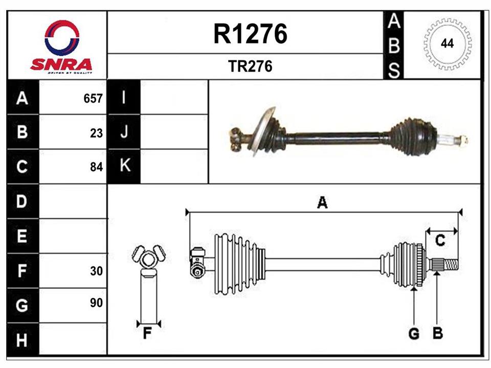 SNRA R1276 Drive shaft R1276