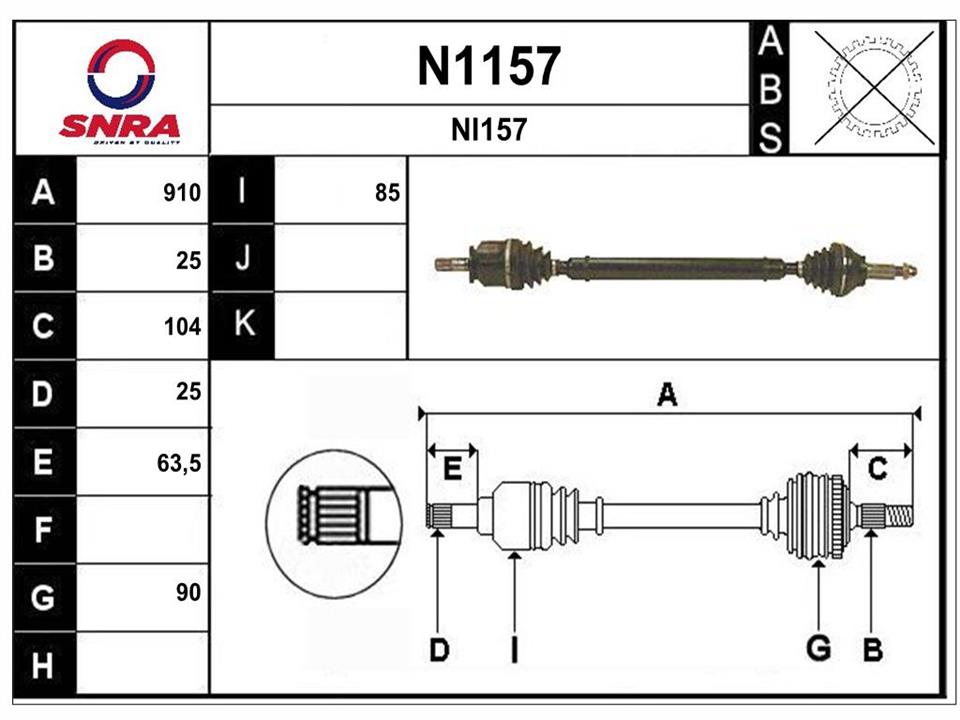 SNRA N1157 Drive shaft N1157