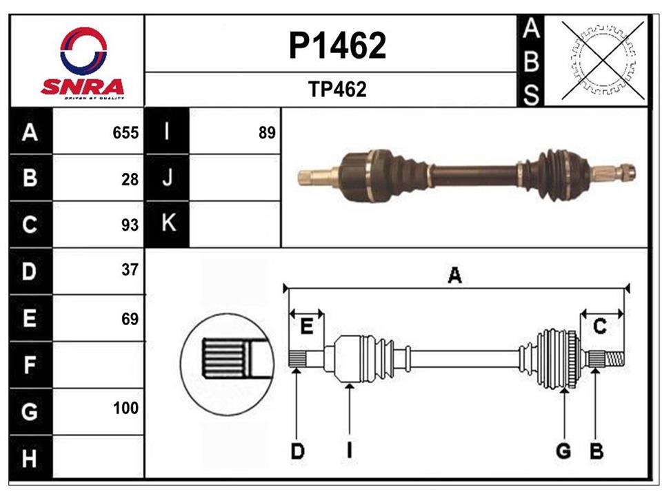 SNRA P1462 Drive shaft P1462