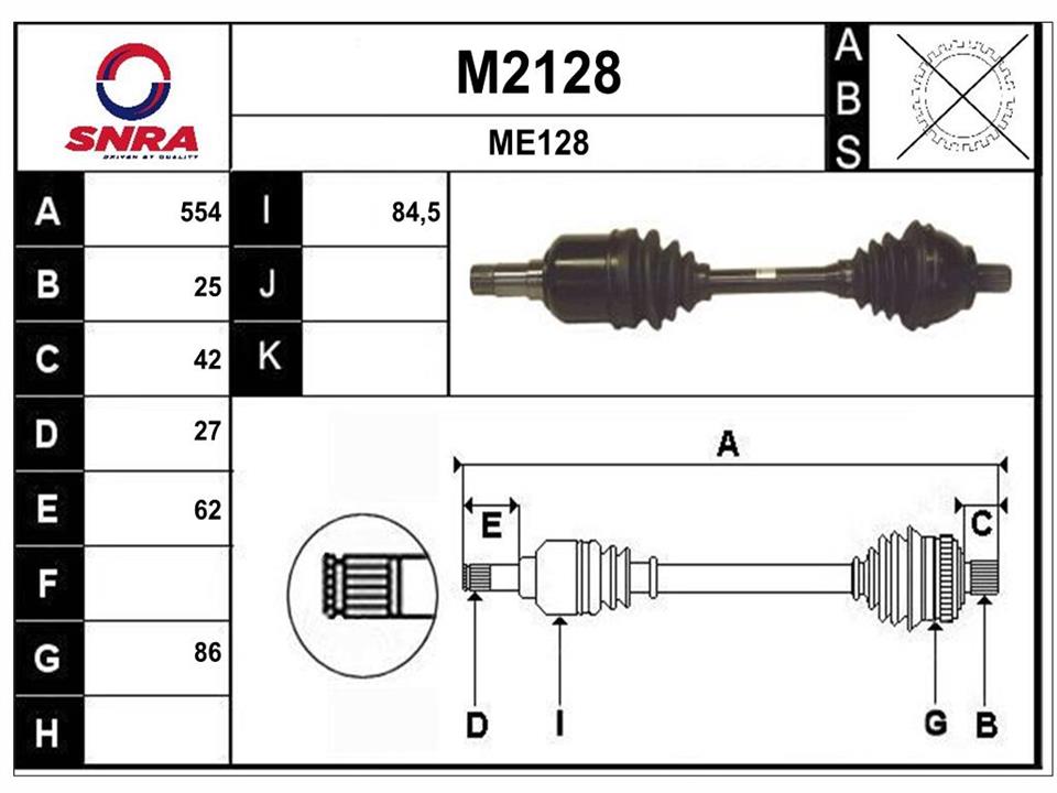 SNRA M2128 Drive shaft M2128