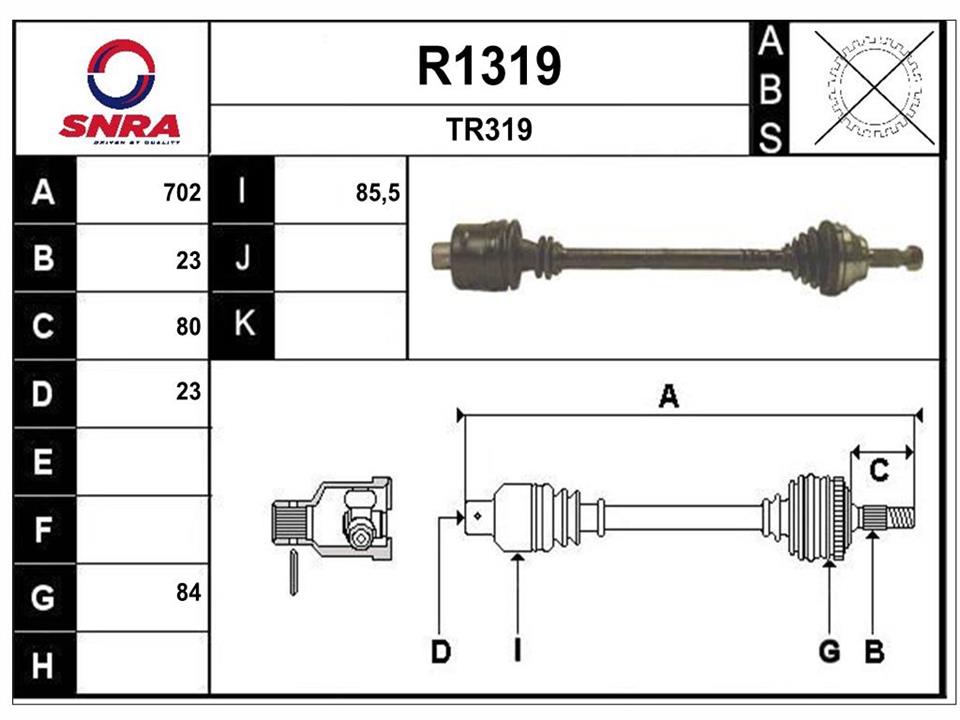 SNRA R1319 Drive shaft R1319