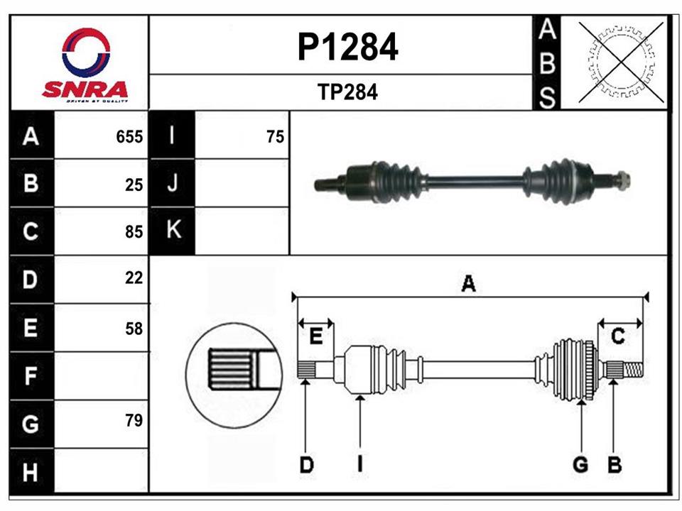 SNRA P1284 Drive shaft P1284