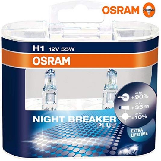 Osram 64150NBP-HCB Halogen lamp Osram Night Breaker Plus +90% 12V H1 55W +90% 64150NBPHCB