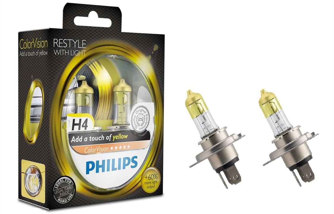 Philips 12342CVPYS2 Halogen lamp Philips Colorvision 12V H4 60/55W 12342CVPYS2