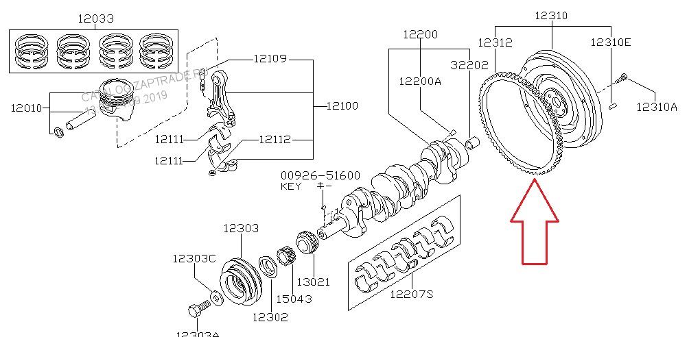 1231219G01 Nissan GEAR-RING