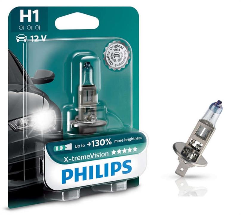 Philips 12258XV+B1 Halogen lamp Philips X-Tremevision +130% 12V H1 55W +130% 12258XVB1