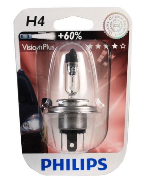 Philips 12342VP-BL Halogen lamp Philips Visionplus +60% 12V H4 60/55W +60% 12342VPBL
