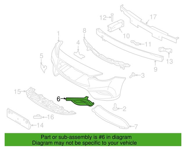 622565DJ1A Nissan Front bumper grille (plug) left