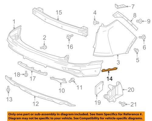 71514TLAA11 Honda Trim rear bumper right