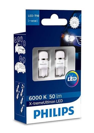 Philips 127996KX2 LED lamp Philips X-TremeUltinon LED T10 12V W2,1x9,5d 127996KX2