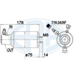 AC receiver drier Seat: 668009 Era Dryer, air conditioner