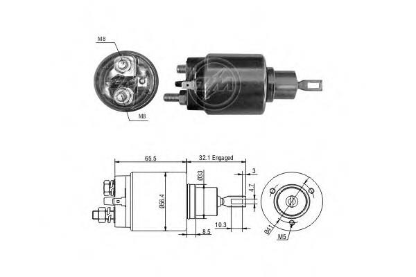 Zm 976 Solenoid switch, starter 976