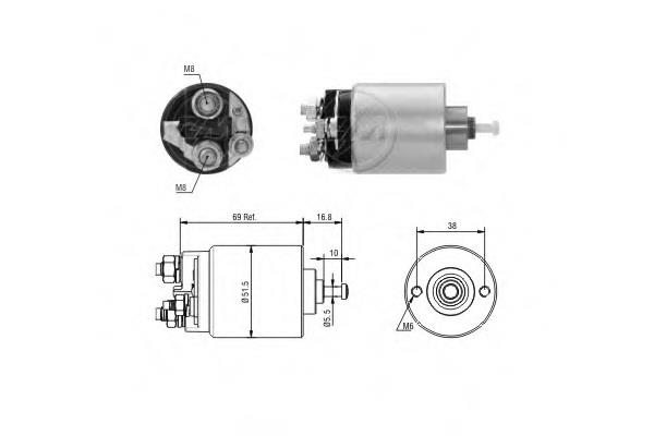 961 Zm Solenoid switch, starter